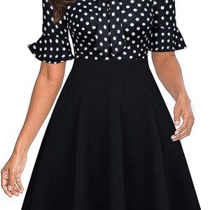 Women Summer Floral Ruffle Sleeve Wear to Work Church Wedding Guest Party Dresse